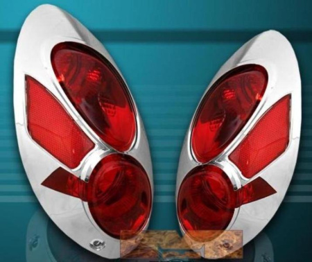 Chrysler PT Cruiser (01-05) фонари задние красно-хромированные, дизайн Altezza, комплект 2 шт.