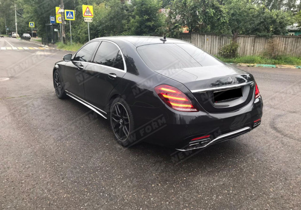 Mercedes-Benz S-Klasse W222 рестайлинг 2017 - 2020 Диффузор 6.3 AMG с насадками на глушитель