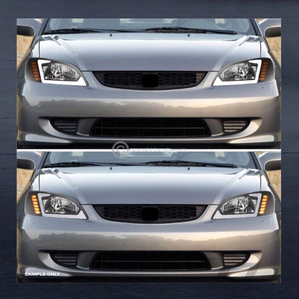 Honda Civic Ferio ES, ET (01-03) фары передние черные LED купе и седан 