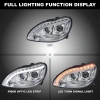 Mercedes S W220 (98-05) фары передние линзовые хромированные, с подсветкой DRL