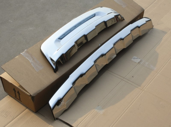 Ford Explorer (12–) Комплект накладок переднего и заднего бамперов, нерж. сталь.