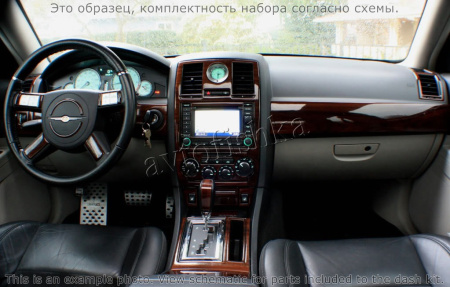 Декоративные накладки салона Chrysler 300 2005-2007 дверные ручки