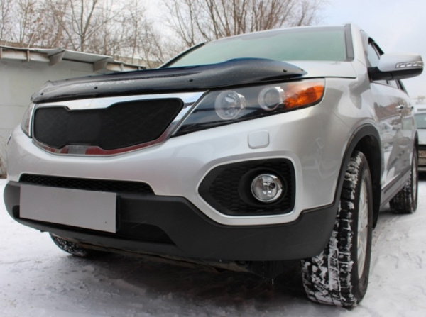 Kia Sorento (10–12) Защита радиатора, чёрная, низ