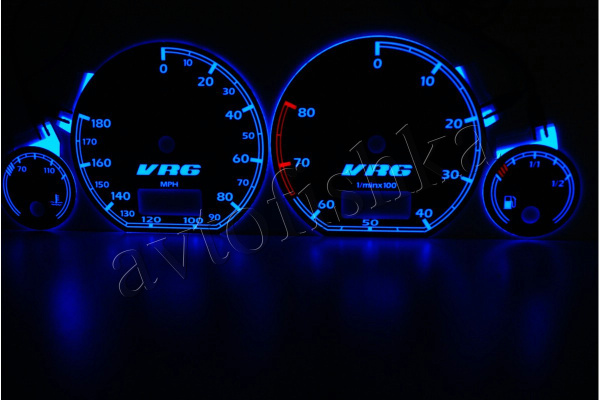 Volkswagen Golf MK3 светодиодные шкалы (циферблаты) на панель приборов