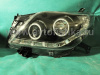Toyota Land Cruiser Prado 150 (2010-) фары передние линзовые черные со светящимися ободками и светодиодной подсветкой, комплект 2 шт.