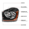 Dodge Durango (04-06) фары передние черные, комплект 2 шт.