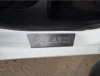 Hyundai Solaris (14–) Накладки на пороги (лист шлифованный с логотипом)