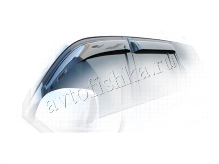 Toyota Land Cruiser 100, Lexus LX470 (98-07) дефлекторы боковых окон темные, ветровики, комплект 4 шт.