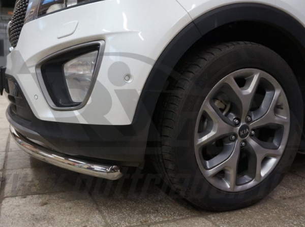Kia Sorento (15–) Защита переднего бампера одинарная d 60 мм, нерж.