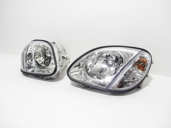 Mercedes SLK R170 (98-04) фары передние хромированные, с поворотниками, комплект 2 шт.