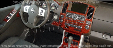 Декоративные накладки салона Nissan Pathfinder 2008-н.в. полный набор
