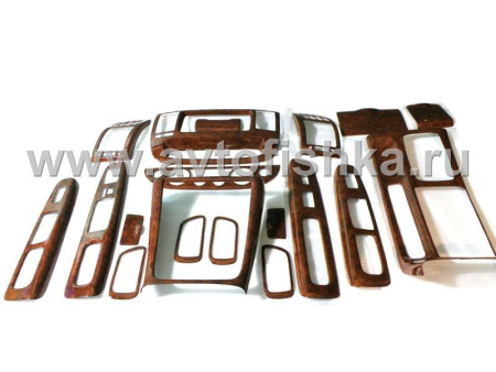Toyota Camry V30 Эмираты (02-05) накладки панелей салона, дизайн под темное дерево, комплект 19 предметов.