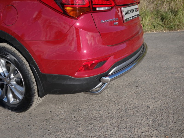 Hyundai Santa Fe (15–) Защита задняя (центральная) 60,3/42,4 мм (4WD)