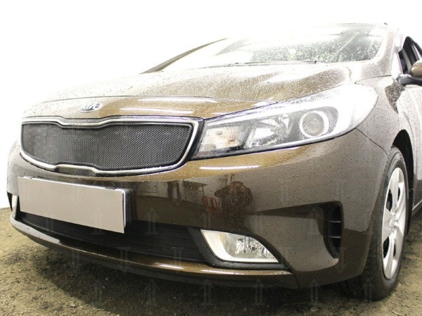 Kia Cerato (15–) Защита радиатора, чёрная, верх