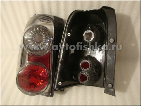 Ford Escape (00-06) фонари задние красно-хромированные тонированные, комплект 2 шт.