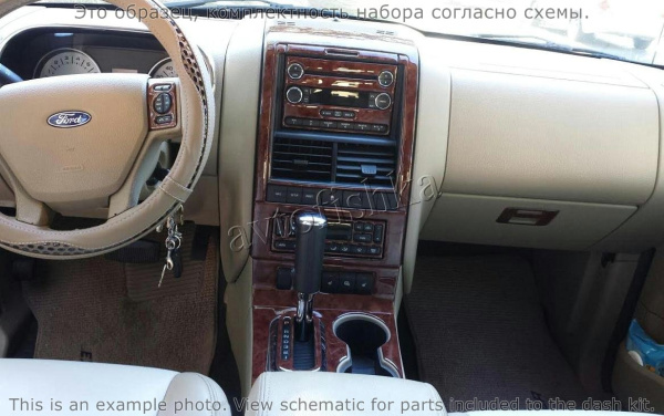 Декоративные накладки салона Ford Explorer 2006-2007 ручной AC Control
