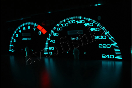 Honda Prelude светодиодные шкалы (циферблаты) на панель приборов - штатные