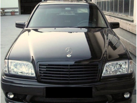 Mercedes C W202 (94-00) фары передние хромированные, комплект 2 шт.