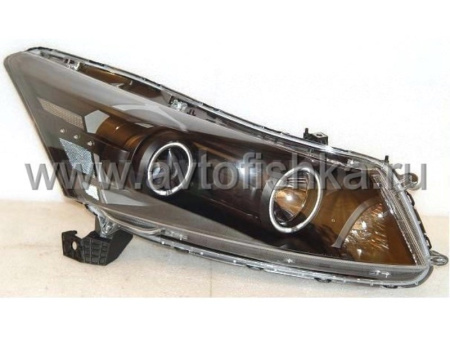 Honda Accord (08-) купе Europe фары передние линзовые, со светящимися ободками, комплект 2 шт.