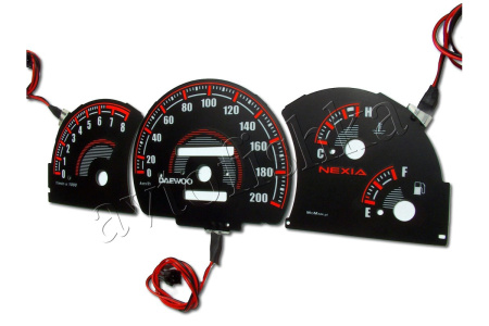 Daewoo Nexia светодиодные шкалы (циферблаты) на панель приборов