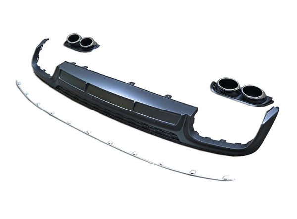 Диффузор S6 S-line с насадками для Audi A6 2019+