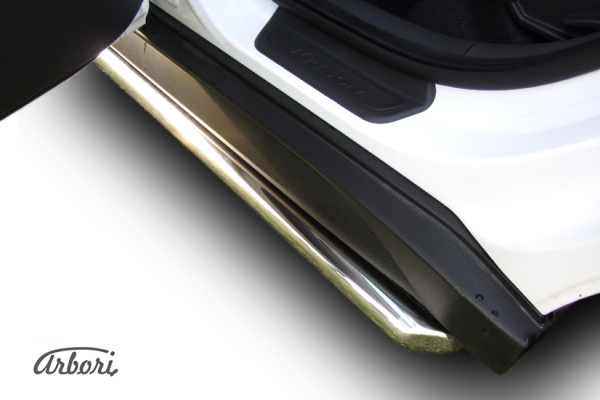 Защита штатных порогов Arbori d57 труба HYUNDAI Tucson 4WD 2015-