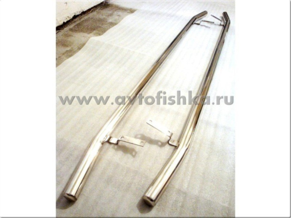 Toyota Land Cruiser Prado 120 (02-09) защита боковых порогов, труба 42 мм из нержавеющей стали, комплект 2 шт.