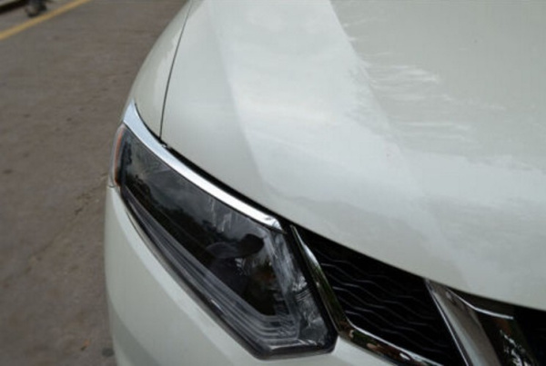 Nissan X-Trail (14–) Накладки на передние фары, ABS хром, 2 части, верхние.