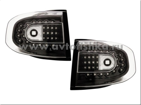 Toyota FJ Cruiser (07-) фонари задние светодиодные черные, комплект 2 шт.