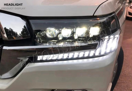 Toyota Land Cruiser FJ200 (15–) передние светодиодные фары | бегущий поворотник | LED