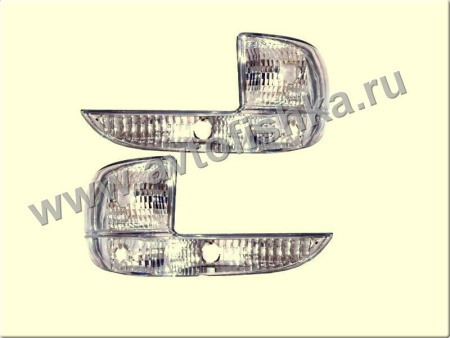 Ford Explorer (95-01) поворотники передние угловые хромированные, комплект 2 шт.