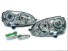 Volkswagen Golf 5 (03-) фары передние линзовые хромированные, со светящимися ободками, под корректор, комплект 2 шт.