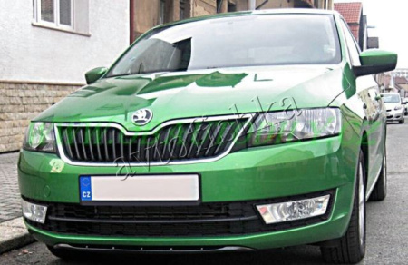 Skoda Rapid (12 – н.в.) юбка переднего бампера (под покраску)
