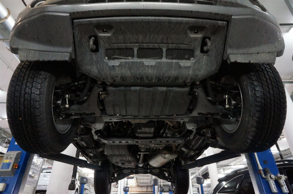 Mitsubishi Pajero (07–) Защита картера + АКПП + РК, 2 части, композит 8 мм (V-3,0,3,2TD)