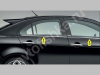 Mitsubishi Lancer 10 (07-) молдинги нижней кромки окон из полированной нержавеющей стали, комплект 4 шт.