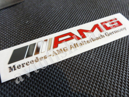AMG красная алюминиевая наклейка на кузов Mercedes-AMG Affalterbach Germany