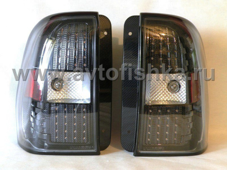 Chevrolet Trailblazer (01-09) фонари задние светодиодные карбоновые, комплект 2 шт.