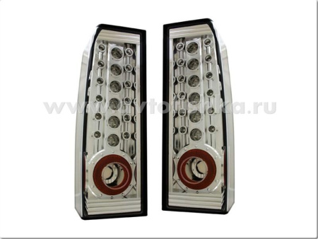 Hummer H3 (05-) фонари задние светодиодные, хромированные, комплект 2 шт.