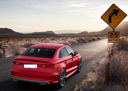 Диффузор S3 для Audi A3 седан 2013-2016 S-line версия