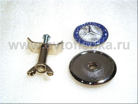 Mercedes эмблема с карбоном-заглушка на капот, вместо штатной звезды 45 мм.