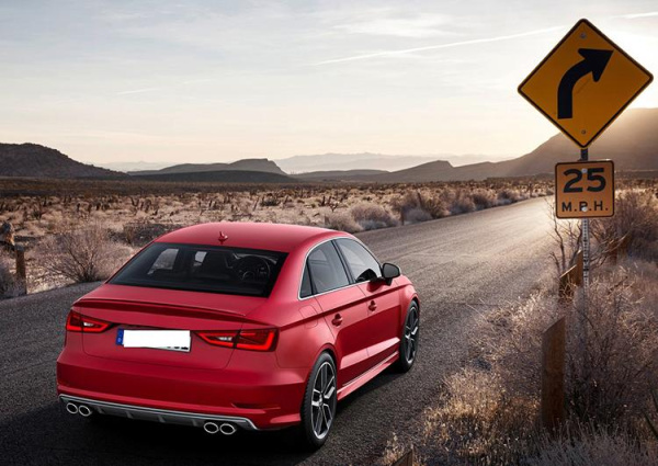 Диффузор S3 для Audi A3 седан 2013-2016 S-line версия