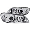 Nissan Maxima QX III A33 (00-06) фары передние линзовые со светящимися ободками, цвет хром