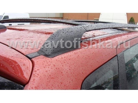 Nissan Qashqai (06-) рейлинги продольные на крышу, алюминиевые черные с поперечинами, комплект