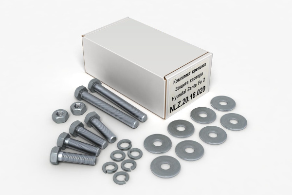 Комплект ЗК и крепеж для HYUNDAI Santa Fe (2008-2010) (3 мм) 2,2 дизель/2,7 бензин МКПП/АКПП