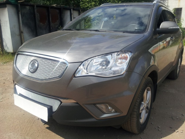 SsangYong Actyon (10–13) Защита радиатора, хром, верх