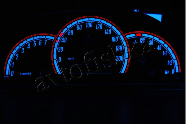 Mercedes Vito W638/2 рестайл светодиодные шкалы (циферблаты) на панель приборов - дизайн 2