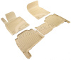 Toyota Land Cruiser (07–/12–/15–) Коврики салона (полиуретан), бежевые (5/7 мест)