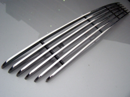 Lexus RX (2012-) нижняя решетка переднего бампера, полированный алюминий