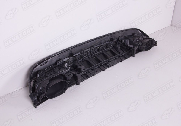 Mercedes-Benz C-Klasse W205 рестайлинг 2018 - 2021 Диффузор заднего бампера 6.3 AMG черный с черными насадками