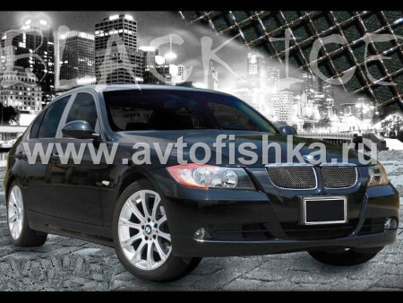 BMW 3 E90 05-08 решетка радиатора тонированный хром, сетка из полированной нержавеющей стали, вставки 2 шт.